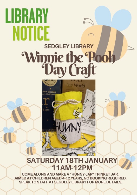 Sedgley Library - Winnie the Pooh Day Craft